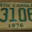 1976 A 31065 North Carolina license plate