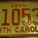 NOS 1975 E 10534 North Carolina license plate new old stock