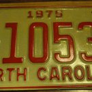 NOS 1975 E 10531 North Carolina license plate new old stock