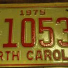 NOS 1975 E 10530 North Carolina license plate new old stock