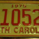NOS 1975 E 10529 North Carolina license plate new old stock