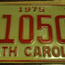 NOS 1975 E 10505 North Carolina license plate new old stock