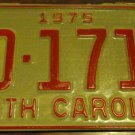 NOS 1975 DD 1712 North Carolina license plate new old stock
