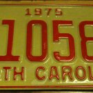 NOS 1975 E 10583 North Carolina license plate new old stock