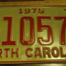 NOS 1975 E 10579 North Carolina license plate new old stock