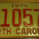 NOS 1975 E 10576 North Carolina license plate new old stock