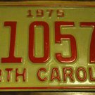 NOS 1975 E 10574 North Carolina license plate new old stock