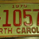NOS 1975 E 10570 North Carolina license plate new old stock