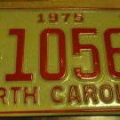 NOS 1975 E 10560 North Carolina license plate new old stock