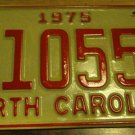 NOS 1975 E 10558 North Carolina license plate new old stock