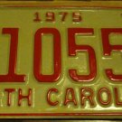 NOS 1975 E 10557 North Carolina license plate new old stock