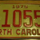 NOS 1975 E 10551 North Carolina license plate new old stock