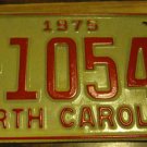 NOS 1975 E 10549 North Carolina license plate new old stock