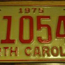 NOS 1975 E 10544 North Carolina license plate new old stock