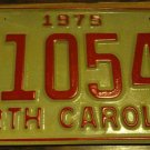 NOS 1975 E 10543 North Carolina license plate new old stock