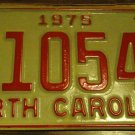 NOS 1975 E 10542 North Carolina license plate new old stock