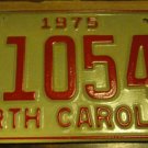 NOS 1975 E 10540 North Carolina license plate new old stock
