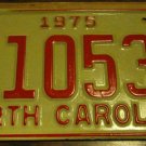 NOS 1975 E 10539 North Carolina license plate new old stock