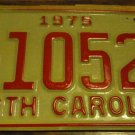 NOS 1975 E 10525 North Carolina license plate new old stock