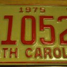 NOS 1975 E 10524 North Carolina license plate new old stock