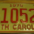 NOS 1975 E 10523 North Carolina license plate new old stock
