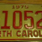 NOS 1975 E 10521 North Carolina license plate new old stock