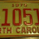 NOS 1975 E 10518 North Carolina license plate new old stock