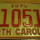 NOS 1975 E 10517 North Carolina license plate new old stock