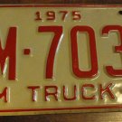 1975 FM 7032 North Carolina farm truck license plate