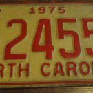 1975 E 24554 North Carolina license plate