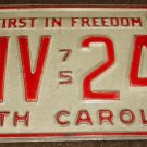 1975 CNV 241 North Carolina license plate with 1981 and August sticker