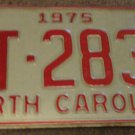 1975 BT 2832 North Carolina license plate