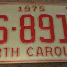1975 BS 8912 North Carolina license plate
