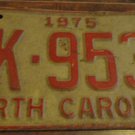 1975 BK 9535 North Carolina license plate