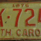 1975 BK 7240 North Carolina license plate