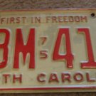 1975 BBM 414 North Carolina license plate with 1981 and November stick
