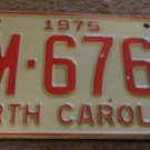 1975 AM 6766 North Carolina license plate