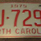 1975 AJ 7290 North Carolina license plate