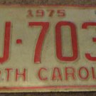 1975 AJ 7036 North Carolina license plate