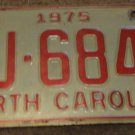 1975 AJ 6848 North Carolina license plate