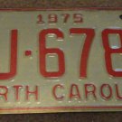 1975 AJ 6786 North Carolina license plate