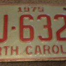 1975 AJ 6327 North Carolina license plate