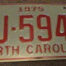 1975 AJ 5942 North Carolina license plate