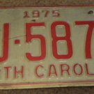 1975 AJ 5875 North Carolina license plate