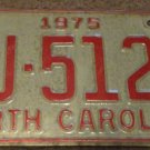 1975 AJ 5127 North Carolina license plate