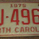 1975 AJ 4969 North Carolina license plate