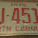 1975 AJ 4513 North Carolina license plate