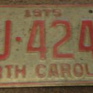 1975 AJ 4248 North Carolina license plate