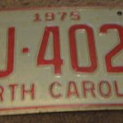 1975 AJ 4023 North Carolina license plate