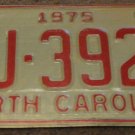1975 AJ 3922 North Carolina license plate